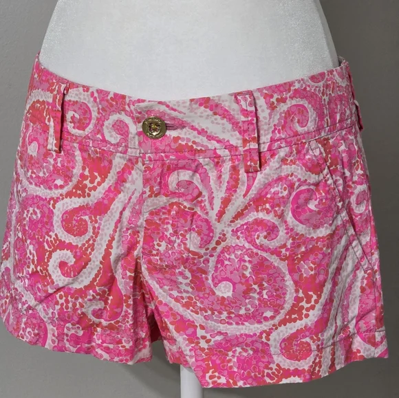 🤩Host Pick❤️Lilly Pulitzer The Walsh Short In Pink Pout Women's Size 2 - Picture 3 of 12